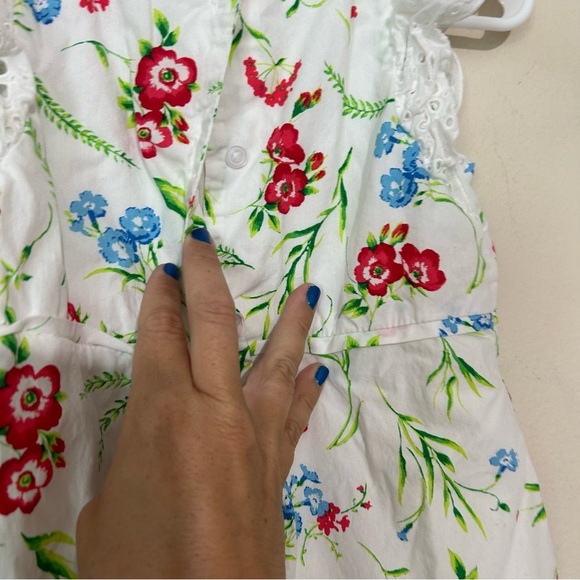 Janie and Jack Eyelet Sleeve Wildflower Print Dress SIZE 2T - Picture 6 of 7
